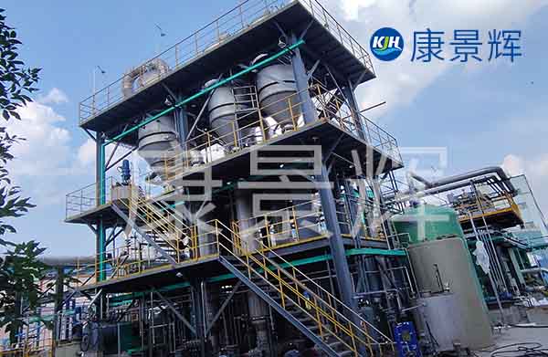 15T/H氯化鈉三效蒸發器_316L強制循環三效蒸發器